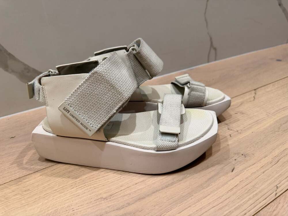 United Nude Delta Run Platform Sandal Bone